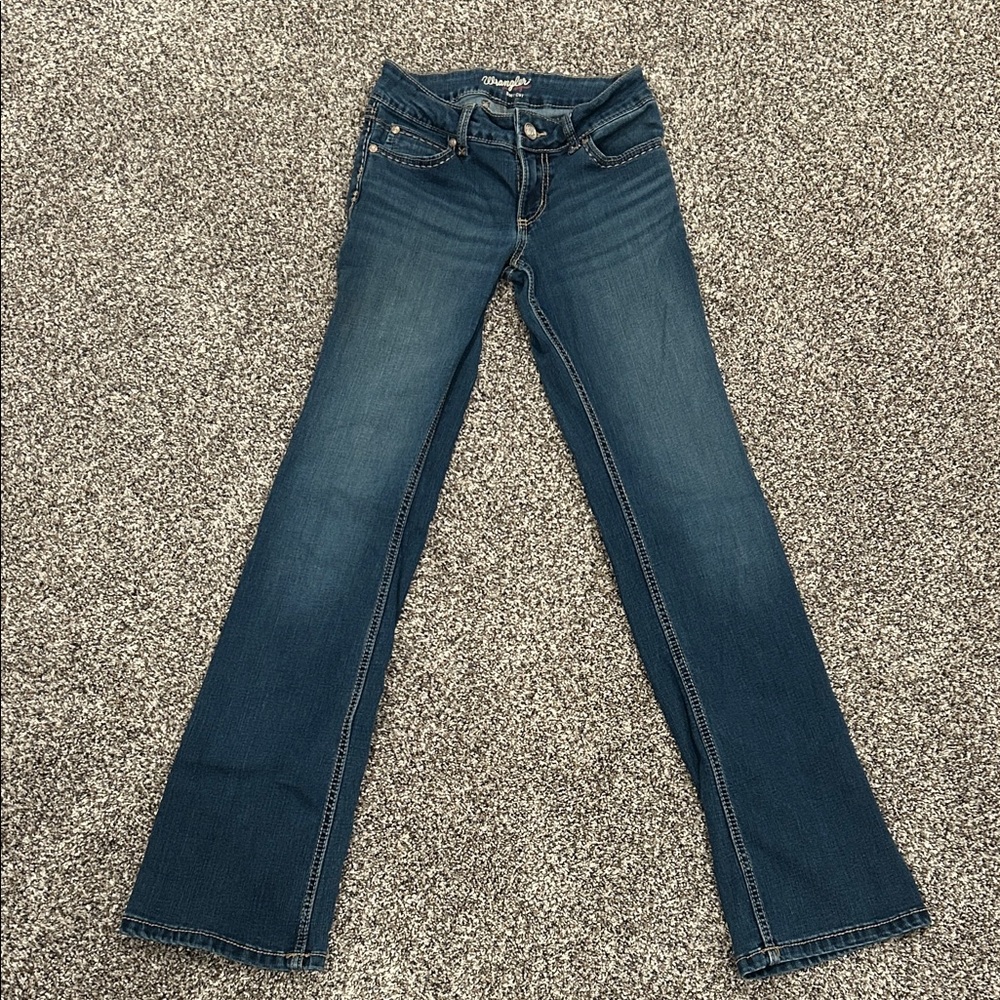 Wrangler Women's Dark Blue Bootcut Jeans Size 0x33